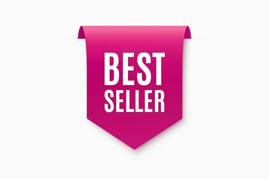 Best seller label or badge on white background