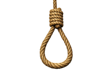 Noose representing despair, crisis, and extreme stress, a dangerous symbol of suicide and capital punishment