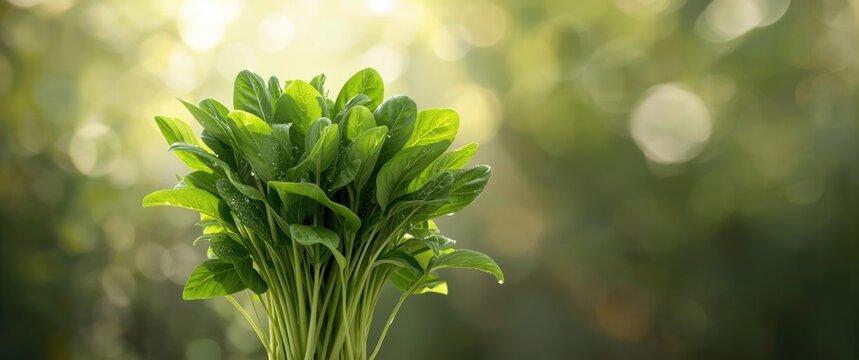 Fresh Thai Herbs Featuring Basella Alba