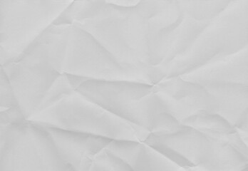 Fototapeta premium High resolution crumpled white paper texture with visible wrinkles and creases. Abstract vintage paper background suitable for design, templates and overlays.