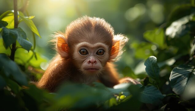 Primate portrait featuring a Javan lutung, focusing on facial features and fur texture