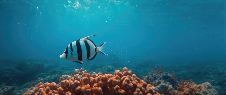 Mediterranean Sea: Zebra sea bream in action