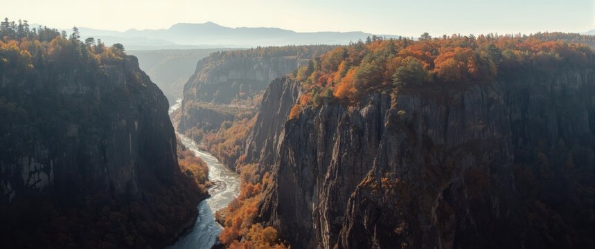 Sunny fall morning at Arbayun Canyon and Salazar River