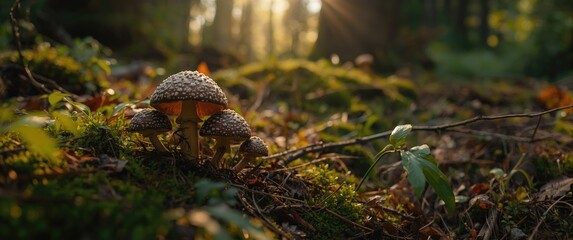 Obraz premium Amanita Pantherina - Panther Cap Fungi