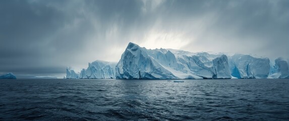 Cloudy day in Antarctica - Antarctic Peninsula - Palmer Archipelago - Neumayer Channel - Global warming impacts - Fairy-tale landscape