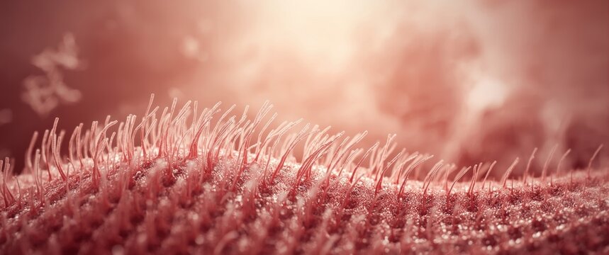 Ciliated epithelium seen under a microscope