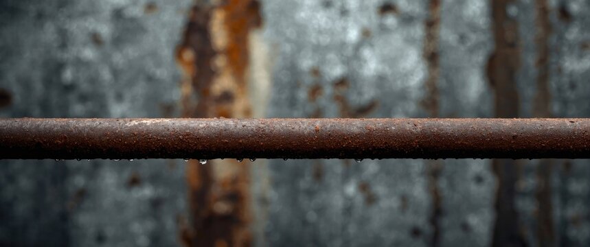 The aged rusty pipe