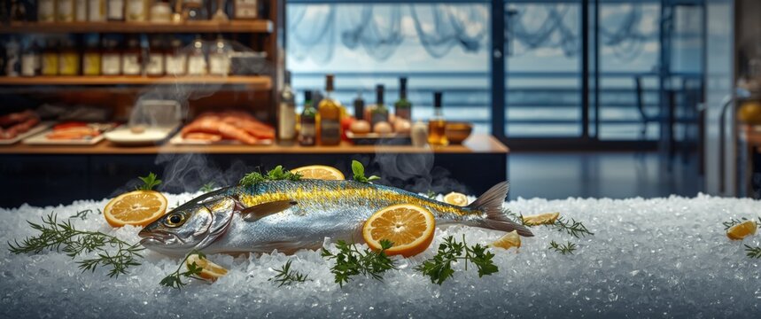 Yellowstripe scad (Selaroides leptolepis), known as yellow stripe trevally, freshly caught in tropical inshore waters and prepared for seafood markets