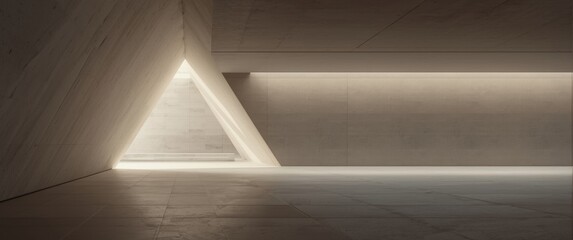 Naklejka premium An unused triangular alley in the city