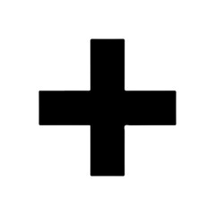 Obraz premium Simple black cross