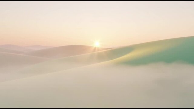 Minimal Easter Pastel Hills Sunrise Spring Background Video