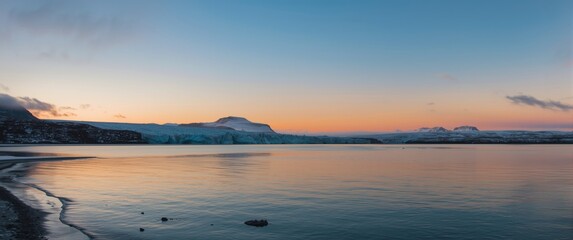 Fototapeta premium Vatnajokull's Fjallsjokull glacier located in Iceland's Polar Regions