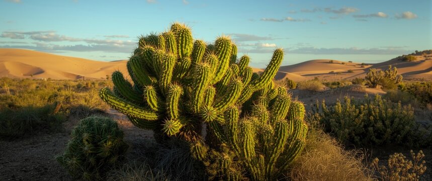 Cacti with Spiky Green Background, Nature, Green, Plant, Desert, Teeth, Succulent, Botany, Botanical, Green Background