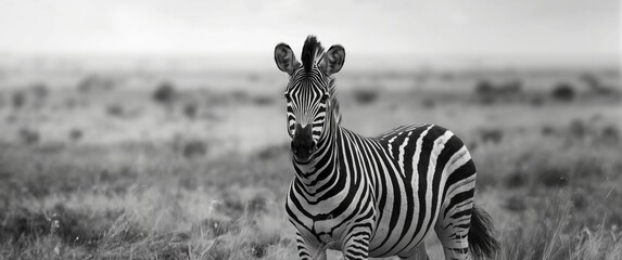 Fototapeta premium Namibia's zebras in monochrome