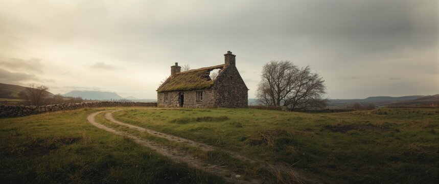 Ruined Famine-era Cottage in County Cork Ireland