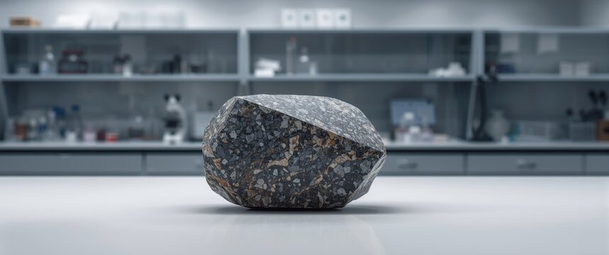 Geological laboratory analysis of rock samples, mineral soil testing in chemistry labs, and scientific examination of natural stone materials for industrial purposes