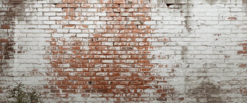 Whitewashed brick wall showcasing rich texture