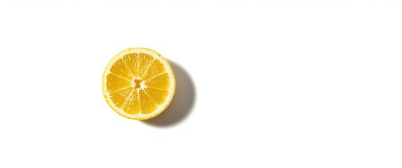White Background with Sliced Lemon