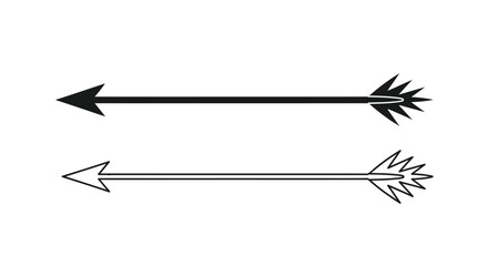 Two arrows pointing different directions a striking black silhouette © MD
