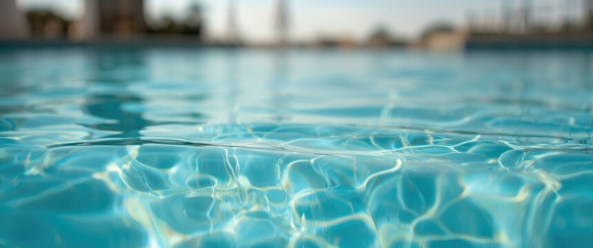 Calm water in a swimming pool scene