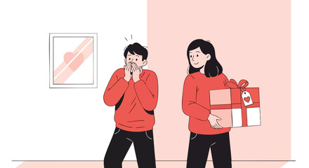 Modern Romance and Valentine's Day Self-Care A Surprise Gift Exchange for a Loving Couple with a Heartwarming Connection