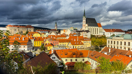 Obraz premium View of Picturesque Cesky Krumlov Historic Center, Czechia