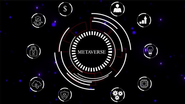 business concept ,decentralized financial system ,blue and binary. 4k animation on transparent background.