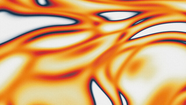 Abstract Bright White and Orange Liquid Gradient Background with Grainy Texture and Fluid Shapes