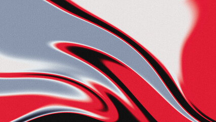 Dynamic Red Black and Silver Abstract Liquid Background with Heavy Grain and Fluid Shapes