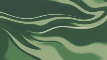 Abstract Deep Forest Green Background with Grainy Liquid Waves and Elegant Texture