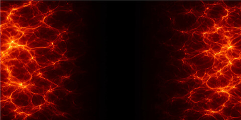 Fototapeta premium Fiery explosion with burning orange flames and swirling smoke creates a high energy heat texture design for an inferno motion background loop on a black alpha element