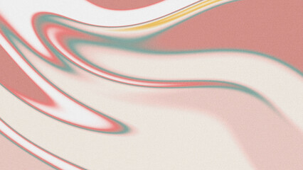 Abstract Soft Pink and White Background with Yellow Grainy Liquid Accents and Flow