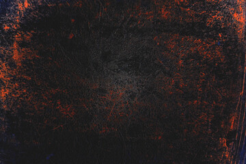 Gritty Dark Grunge Texture with Red and Blue Scratches