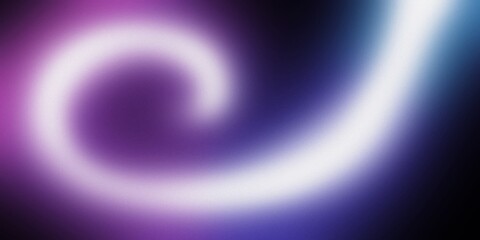 Naklejka premium Abstract Purple and Blue Spiral Light Trail with Soft Bokeh Blur on Black Background
