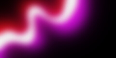 Abstract Neon Magenta and Crimson Red Blurred Light Wave on Dark Background