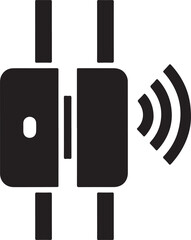 Smartwatch Signal Icon Silhouette &ndash; Wearable Technology Symbol
Fitness Tracker with Wireless Signal &ndash; Black Wearable Device Icon
Smart Band Connectivity Silhouette &ndash; Modern Wearable Tech Illustration