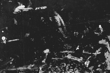 Abstract Distressed Monochrome Surface with Scratches and Splatters