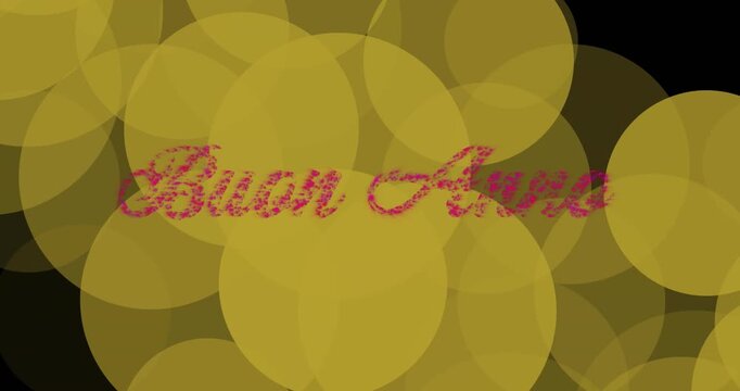 Animation of buon anne text over spots