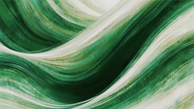 An artistic abstract composition with dynamic, flowing brushstrokes that resemble waves or natural wood grain.