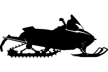 Snowmobile Silhouette Design