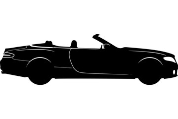 Silhouette of a Convertible Car
