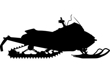 Snowmobile Silhouette Design