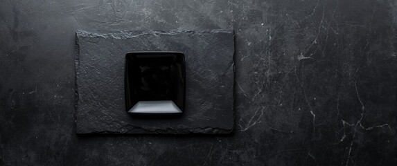 Empty slate blackboard used for food presentation