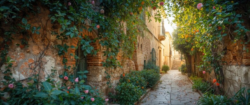 Flora within the ruins of Church of Santa Maria de Cazorla