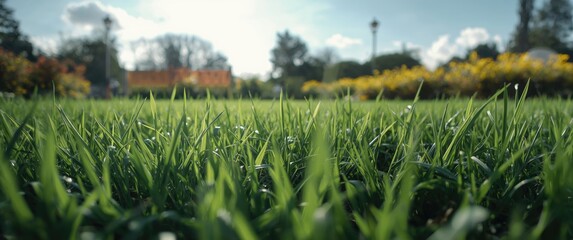 Obraz premium Background featuring lush green grass