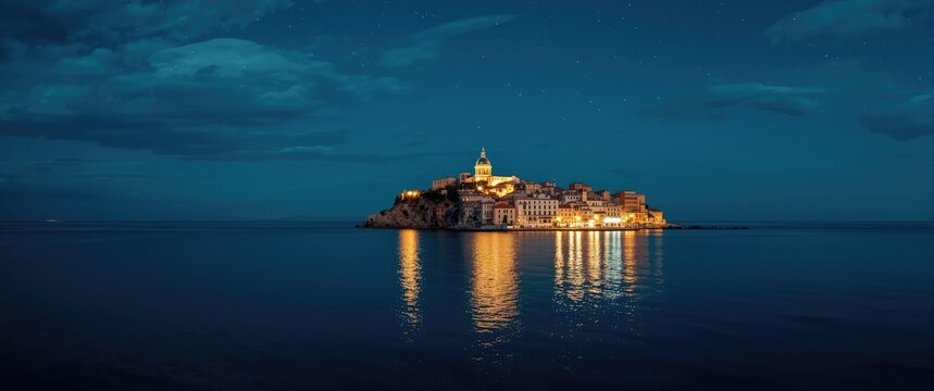 Nighttime in Vieste, Italy
