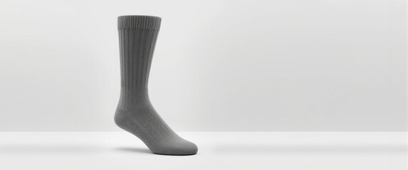 White background with gray color tall socks