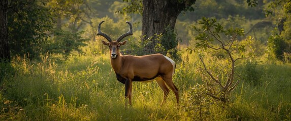Fototapeta premium Forests with Impala Ram
