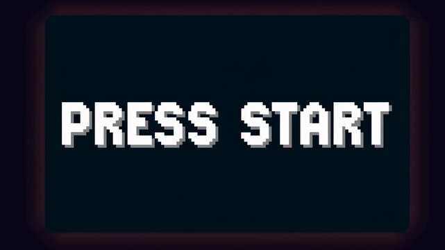 Retro video game screen displaying "PRESS START" prompt. Invokes nostalgia and excitement for gaming enthusiasts and developers