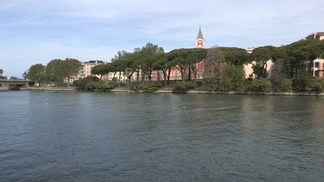 A panoramic view of the river Entella